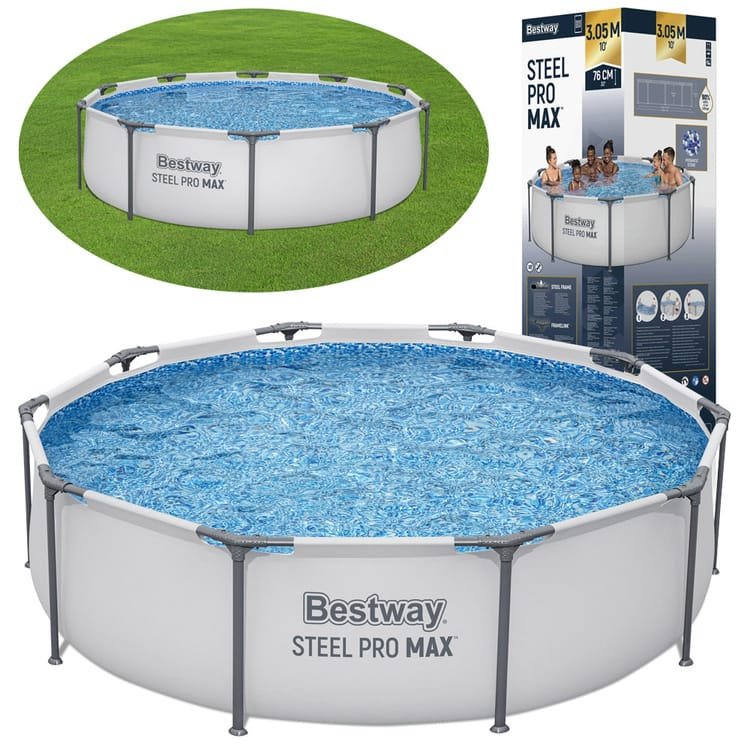 Karkasinis baseinas Bestway Steel Pro Max 56406, 305 x 76 cm, 4678 L, mėlynas