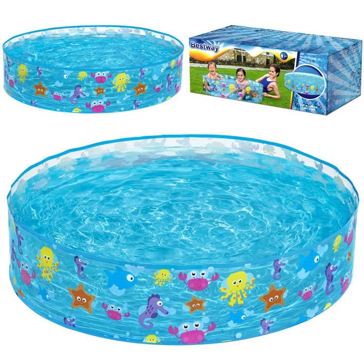 Ramstinis baseinas Bestway Fill N Fun 55028, 122 x 25 cm, 277 L, mėlynas