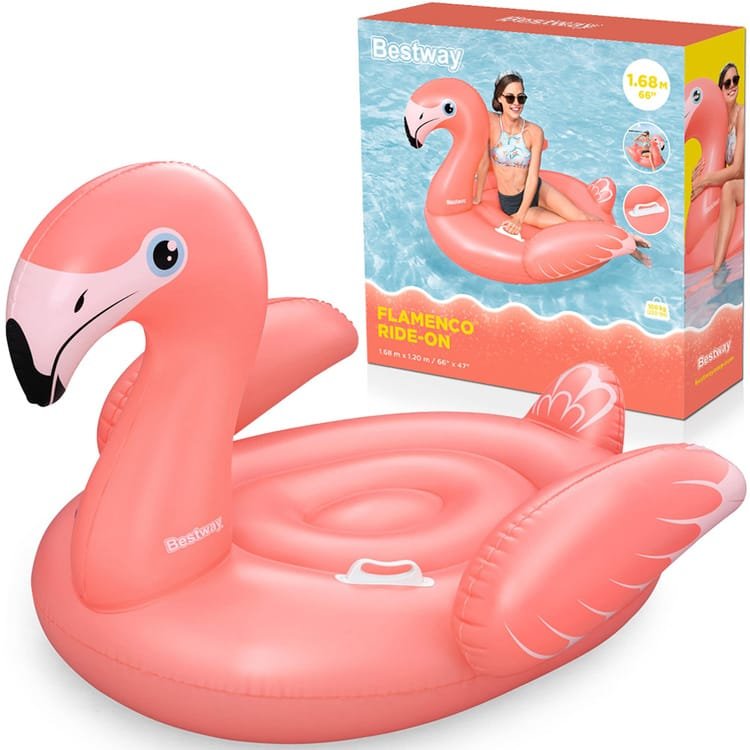 Pripučiamas flamingas Bestway 41526, 168 x 120 cm