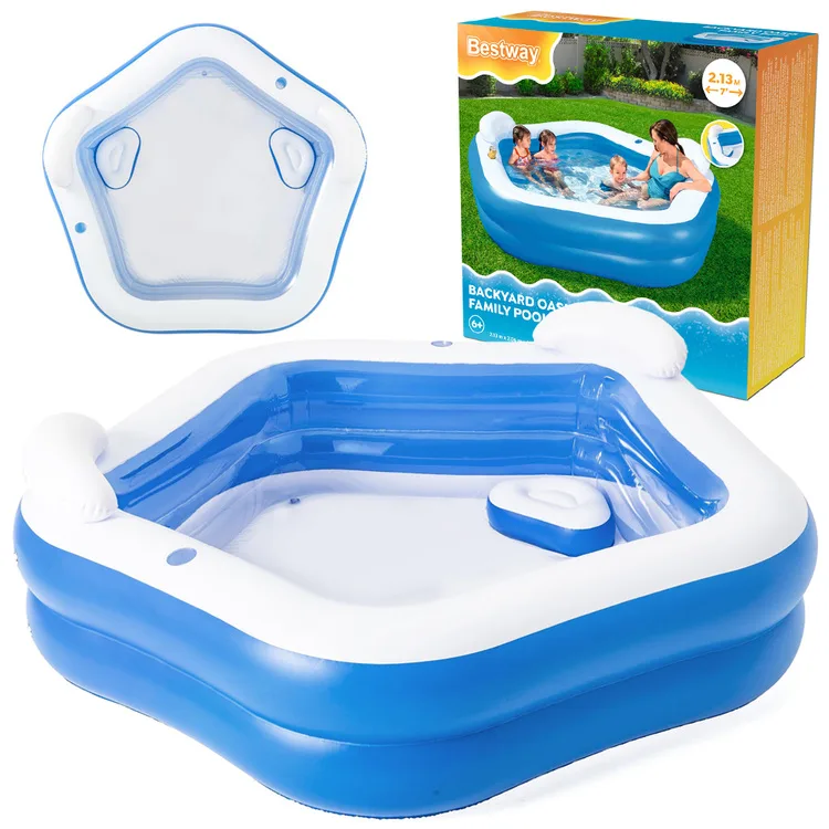 Pripučiamas baseinas Bestway Family Fun 54153, 213x206x69 cm