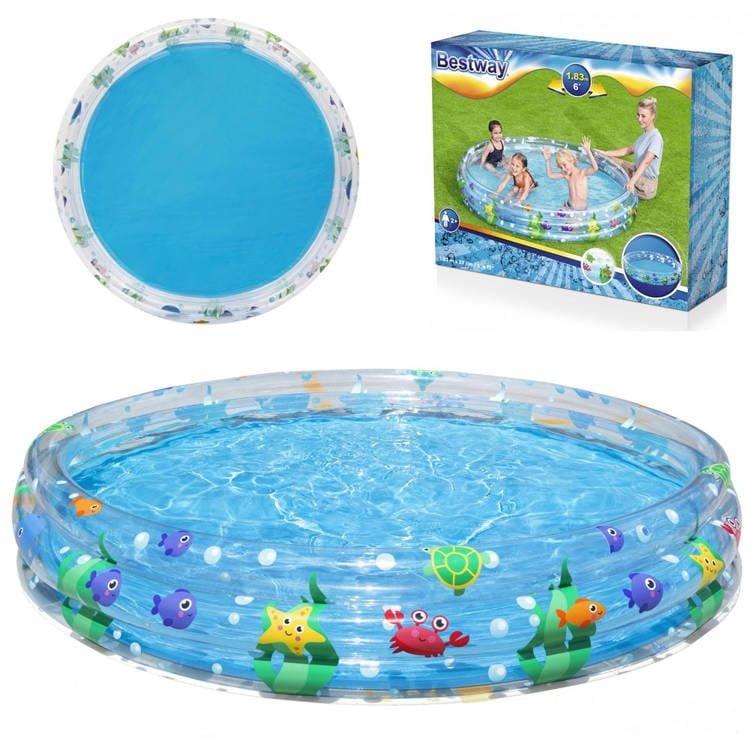 Pripučiamas baseinas Bestway Sea World 51005, 183 x 33 cm