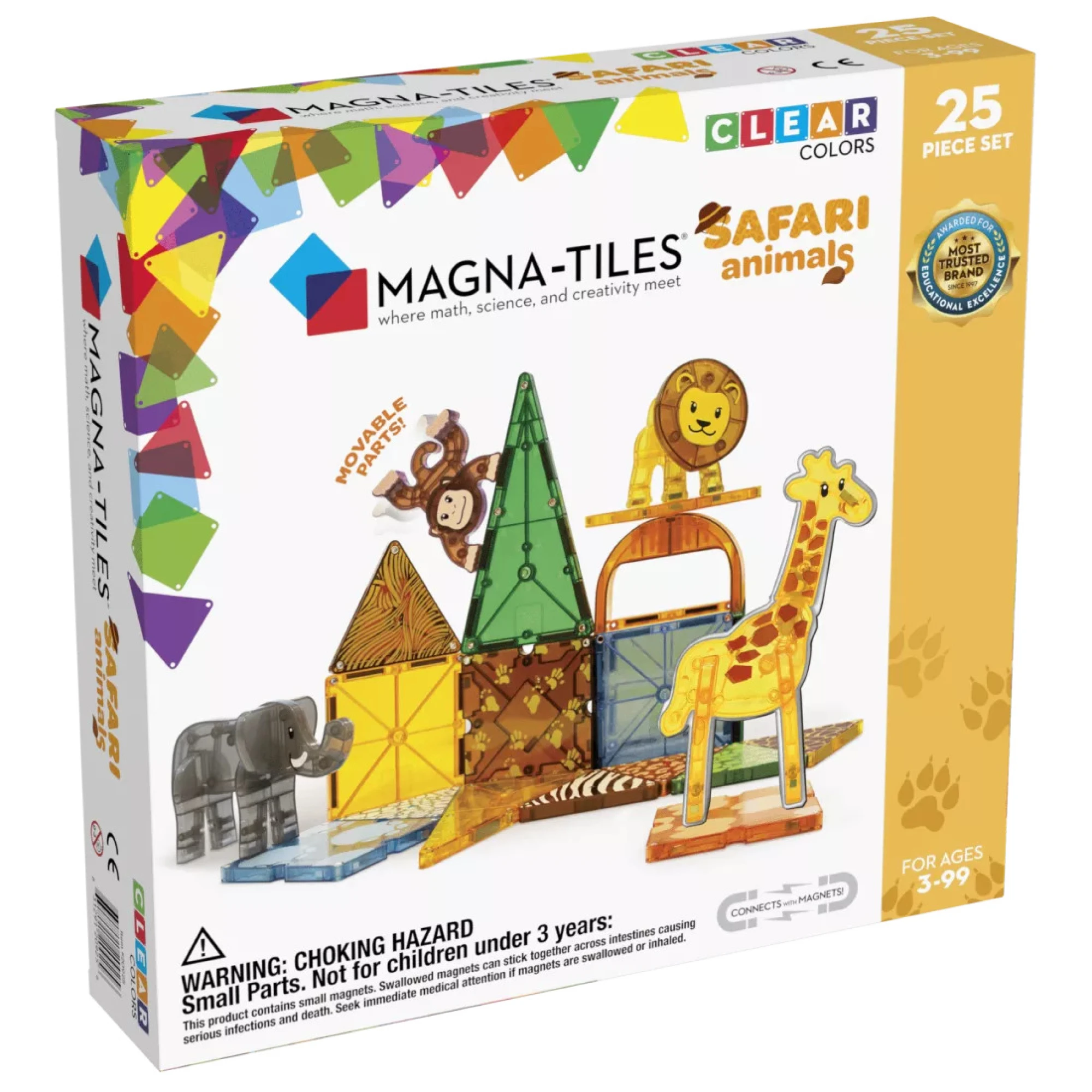 MAGNA-TILES Safari magnetinis konstruktoriaus rinkinys, 25 dalys