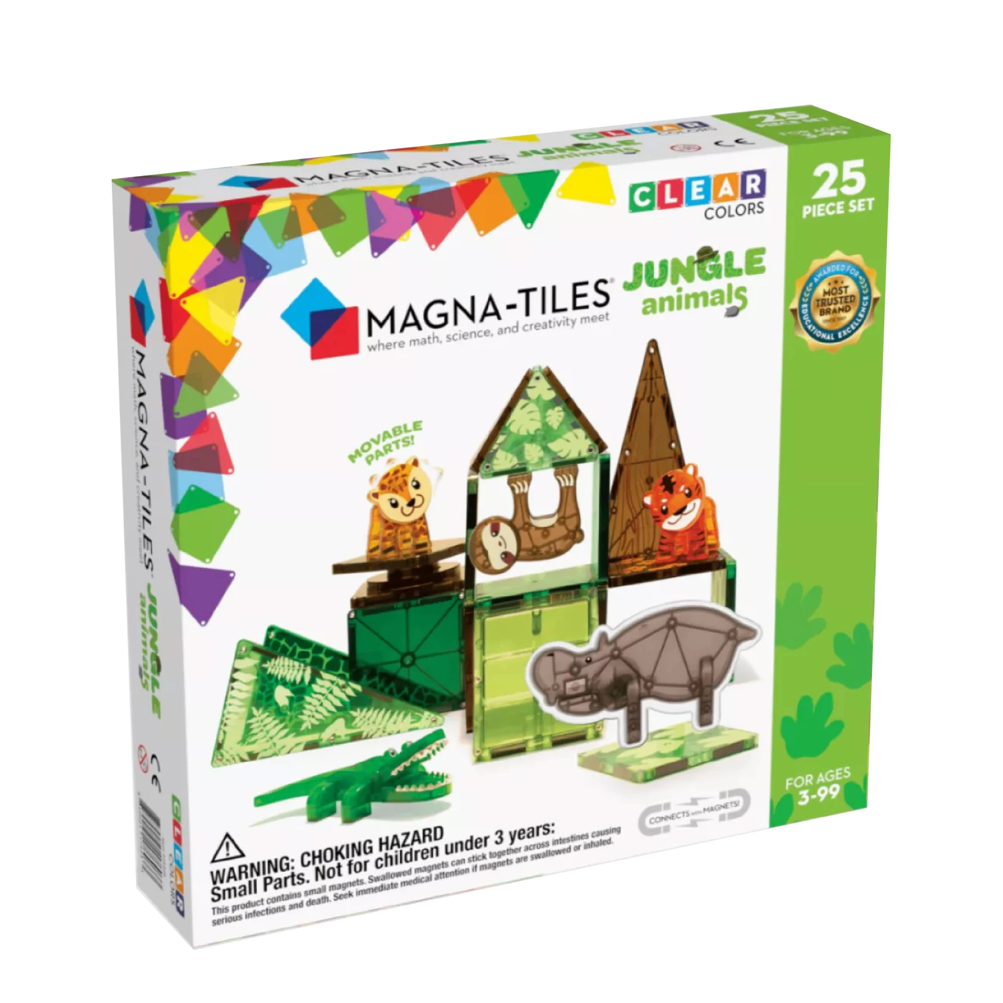 MAGNA-TILES magnetinis rinkinys „Džiunglės“, 25 dalys