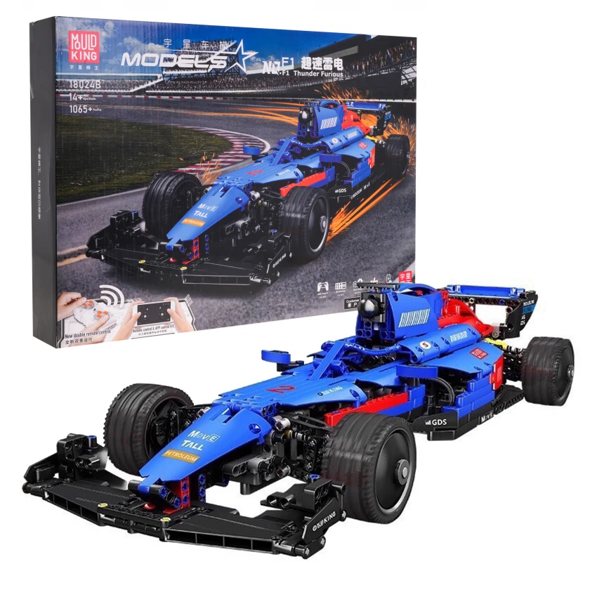 RC valdomas Konstruktorius F1 Blue (1065d.) Mould King