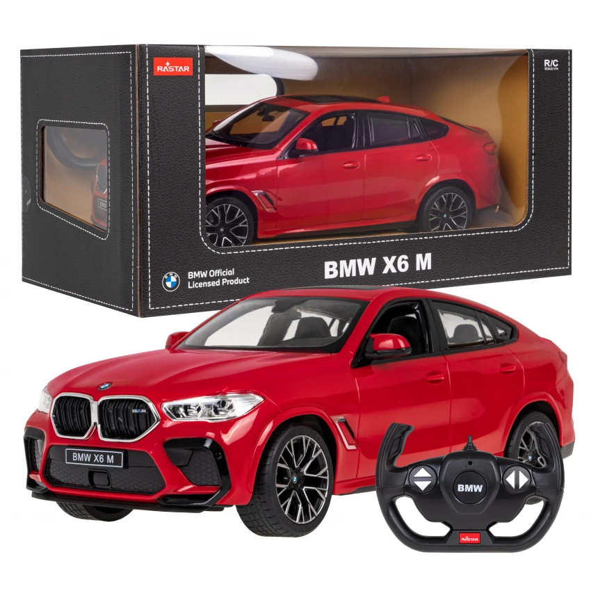 RC valdomas automobilis BMW X6 M 114 RASTAR Raudonas