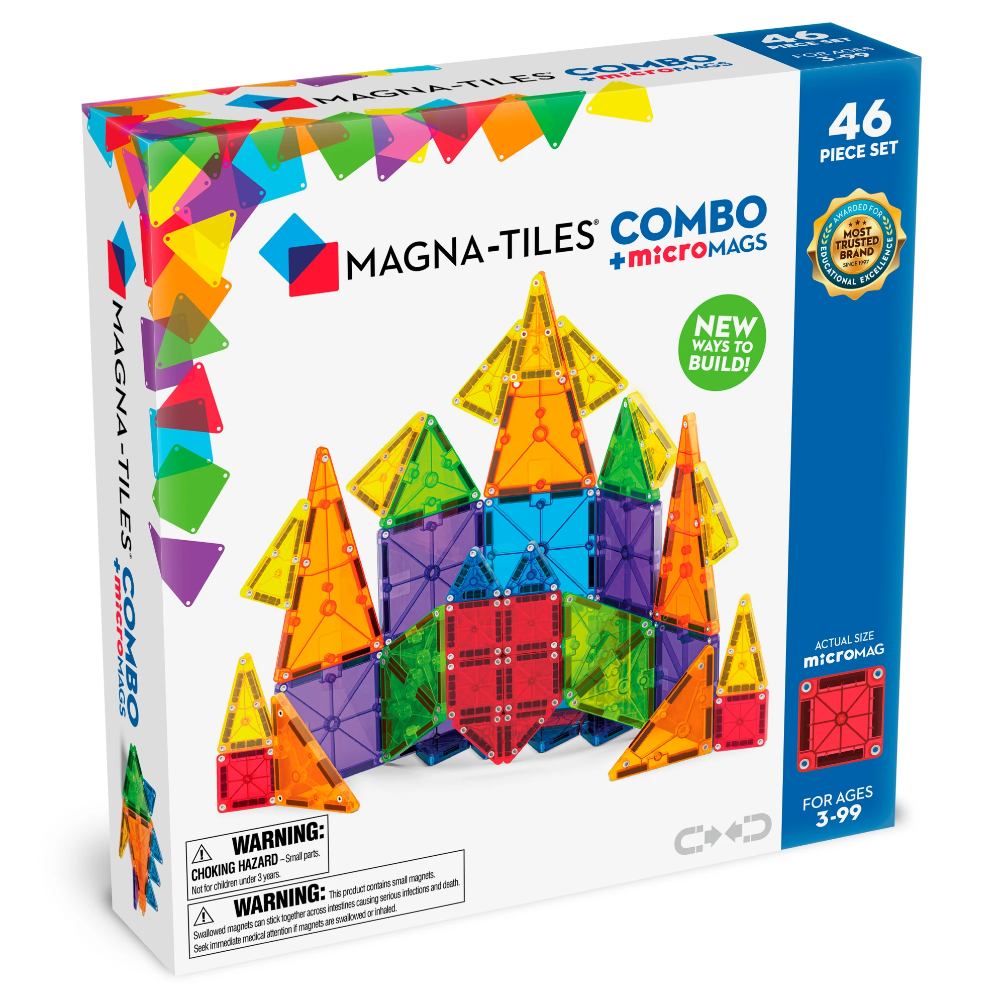 MAGNA-TILES magnetinis rinkinys, 46 dalys