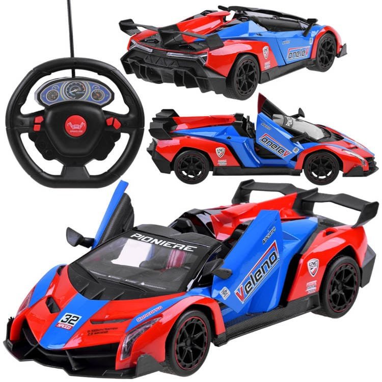 Sportinis automobilis su atidaromomis durelėmis + nuotolinio valdymo pultas RC0583