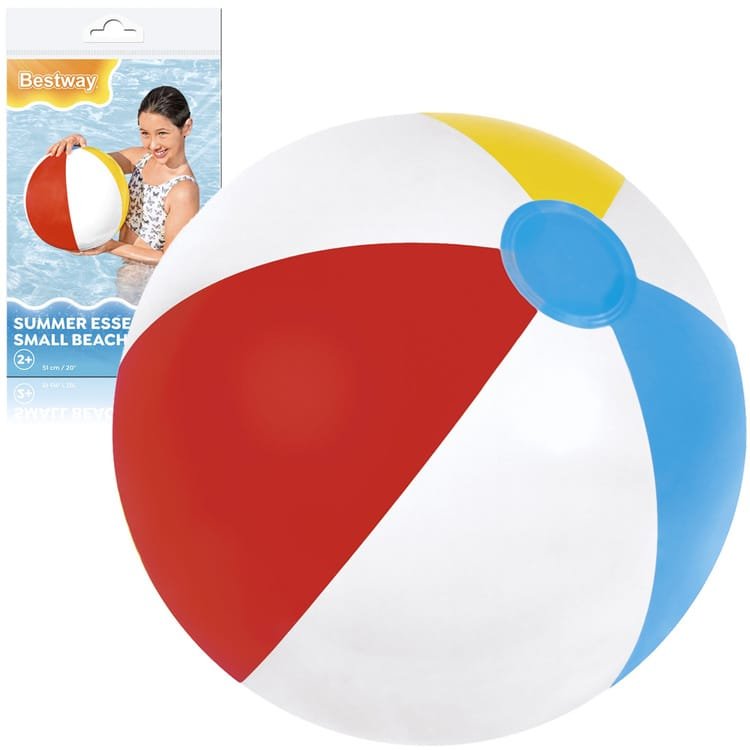 Bestway pripučiamas paplūdimio kamuolys dryžuotas - universalus raštas 51cm 31021