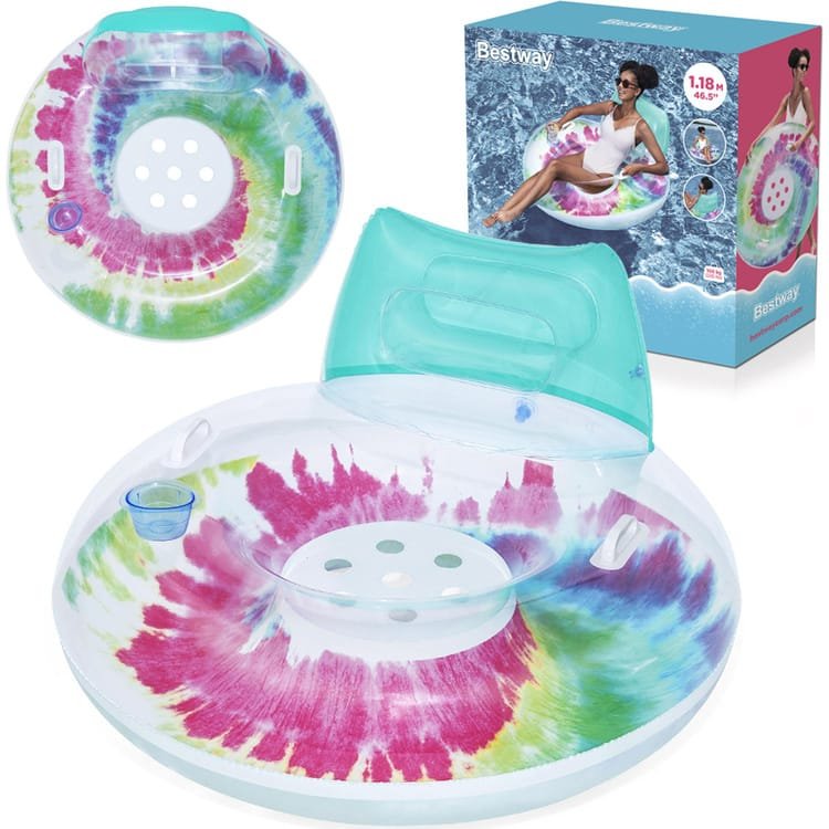 Pripučiamas plaukimo ratas Bestway 43637 Tie Dye, 118 cm