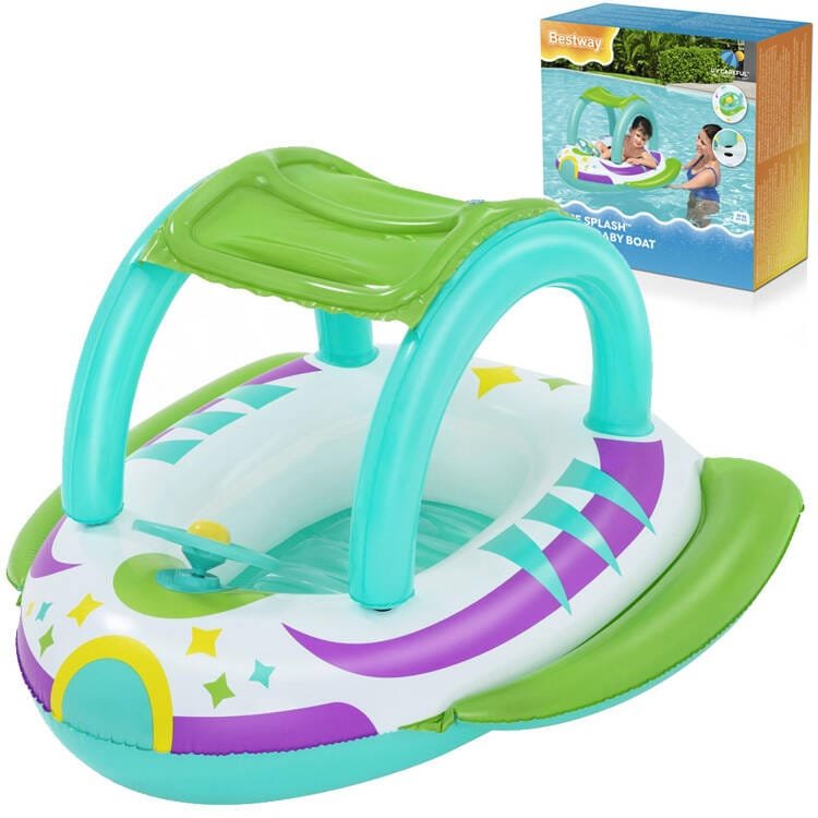 Pripučiamas plaustas Bestway Space Splash, 107 x 112 cm, žalias