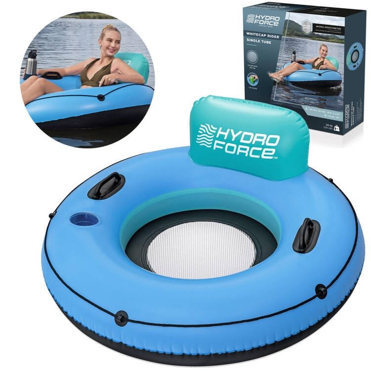 Pripučiamas plaukimo ratas Bestway Hydro-Force Whitecap Rider 43108, mėlynas, 119 cm