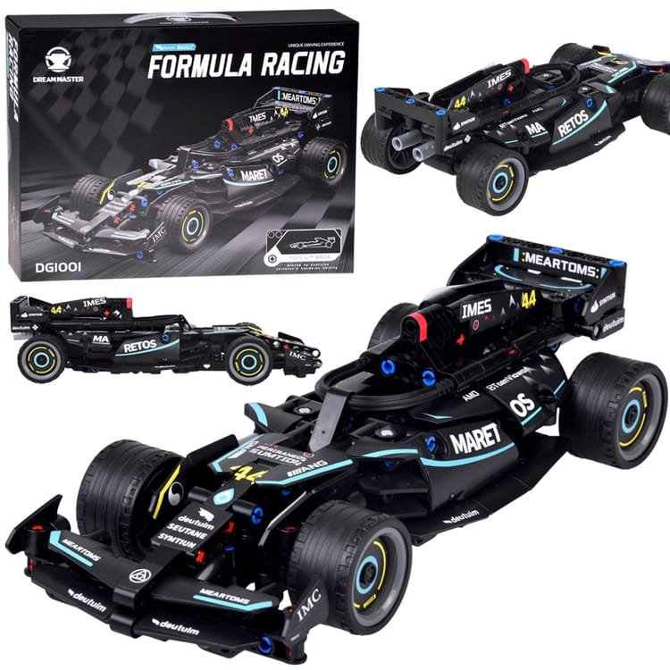 BOLID Formula 1 techniniai kaladėlių rinkiniai 268 dalių su atbulinės eigos mechanizmu ir lipdukais ZA5728