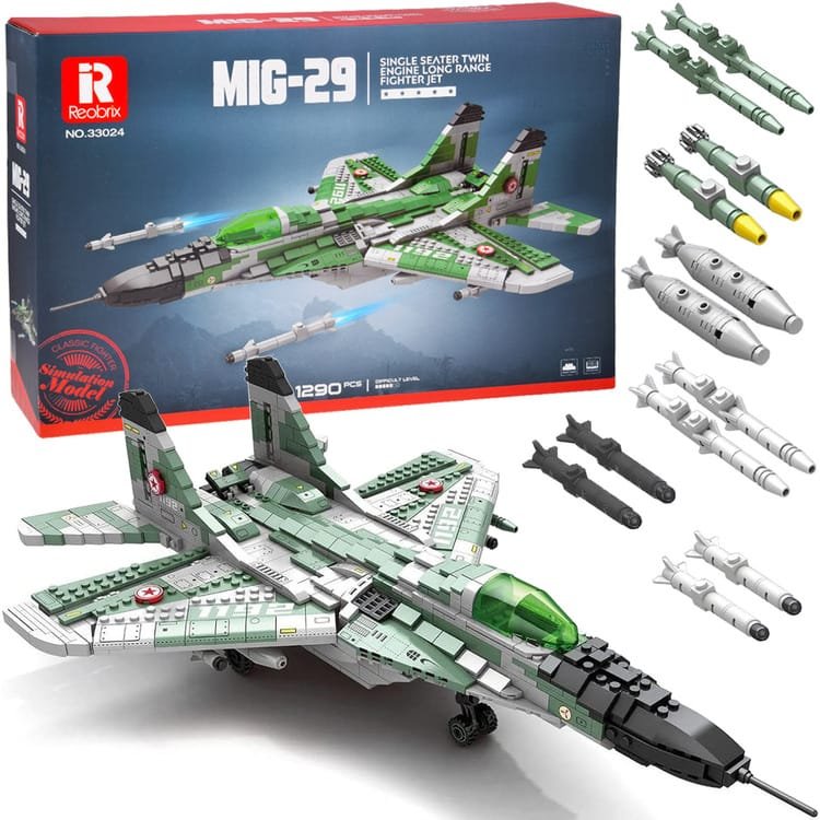 Konstruktorius tolimojo nuotolio naikintuvas MIG-29 1290 detalių ZA5800