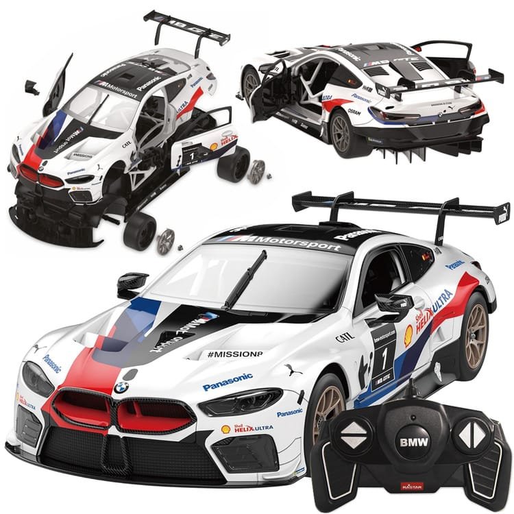 Rastar BMW M8 GTE 1:18 modelis surinkimui – nuotoliniu būdu valdomas automobilis RC0708