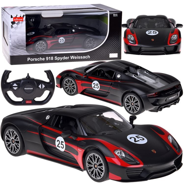 Rastar nuotoliniu būdu valdomas automobilis Porsche 918 Spyder 1:14 nuotolinio valdymo pultas su šviesomis RC0711