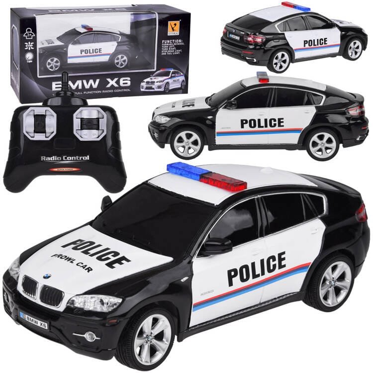 BMW X6 sportinis policijos automobilis su nuotolinio valdymo pulteliu RC0660 CY