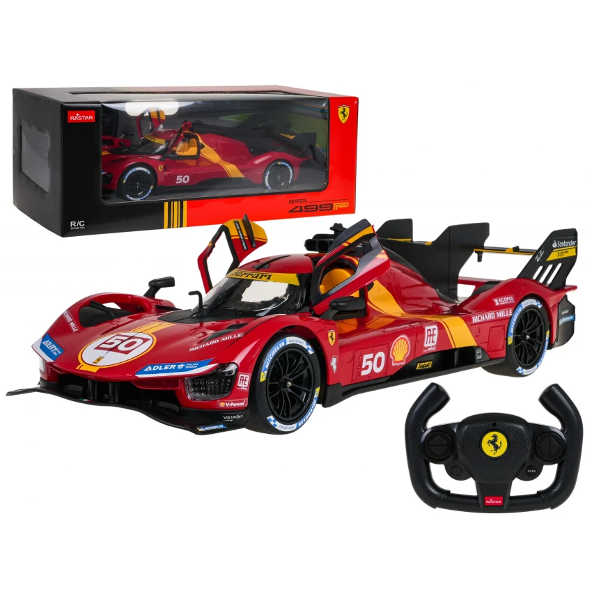 Nuotoliniu būdu valdomas automobilis Rastar Ferrari 499P, 1:14, raudona ZRC.10110.CR
